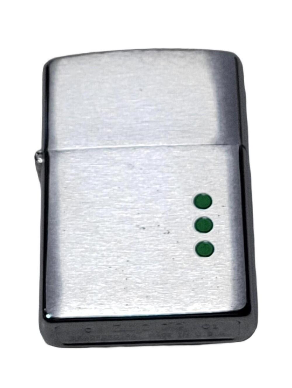 Vintage Zippo Lighter 3 Three Green Dots New Unfired 2001